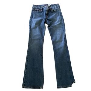 Allen B by Allen Schwartz Rhinestone Pocket Bootcut Jeans Blue Sz 29 Y2K McBling